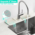 17.7inch Faucet Mat for Kitchen Sink Faucet Mat Kitchen Sink Splash Guard - Image 3
