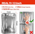 Aluminum Pans Foil Pans, 30 Pack 9x13 Disposable Aluminum Trays Half Size Heavy - Image 3