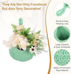 uxcell Hanging Fruit Baskets for Kitchen, Hand-Woven Wall Hanging Storage Jute - Image 3