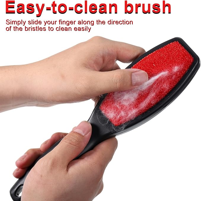 3 Pack Lint Brushes for Clothes, Double-Sided Lint Remover Brush, Reusable Pet - Image 3