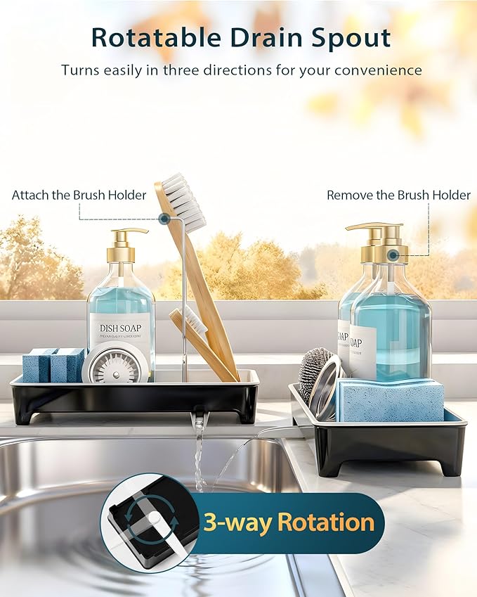 Minimalist Sink Caddy, Rustproof Sponge Holder - Image 5