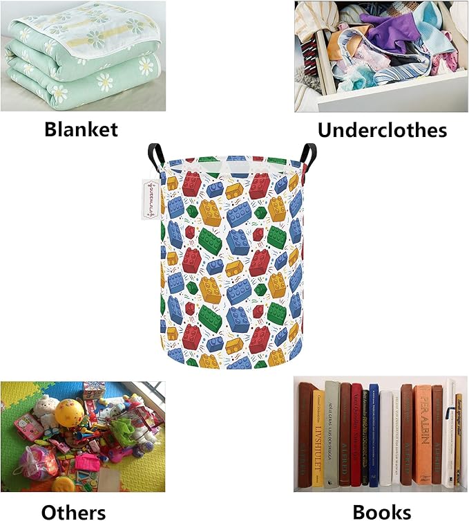 QUEENLALA Large Storage Basket, Laundry Hamper/Bathroom/Home Decor/Collapsible - Image 3
