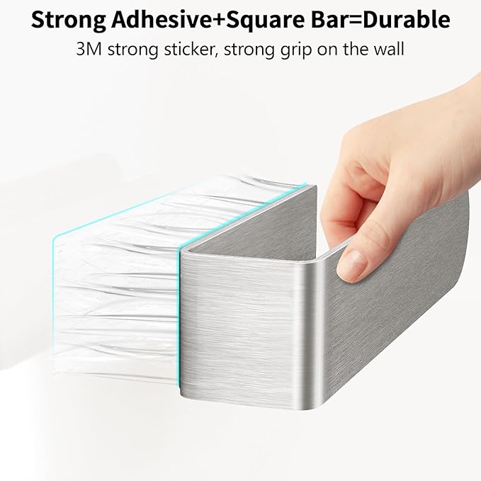 Adhesive Hand Towel Holder, 8 Inch Towel Holder - Image 3