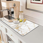 MCALK Marble White Coffee Mat for Kitchen Counter, Absorbent Kitchen Sink Mat - Image 7