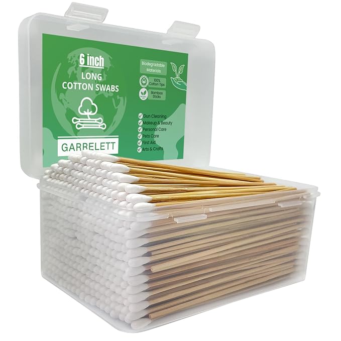 600 ct 6-Inch Long Cotton Swabs by Garrelett