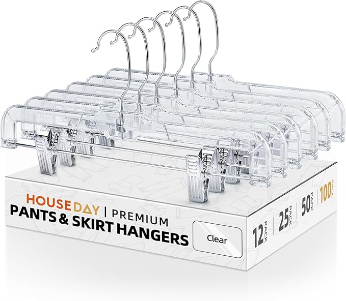 HOUSE DAY 100 Pack Skirt Hangers by HOUSEDAY
