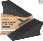 Rubber Door Stoppers for Bottom of Door, Large Solid Heavy Duty Door Stop Wedge by Eumtenr