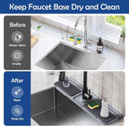 24"Longer Silicone Faucet Mat For Kitchen Sink Splash Guard -7° Slope Snap - Image 9