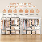 VTRIN Portable Closet for Hanging Clothes 67 Inch Wide Large Capacity Portable - Image 5