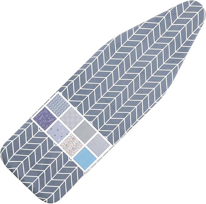 Ironing Board Cover and Pad Standard Size 15 x 54, 3 Pairs of Hook and Loop by LCLW