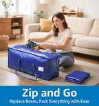 6 Pack Large Moving Bags Heavy Duty – Reusable Storage Bags - Image 3