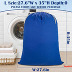 Laundry Bag with Handles & Drawstring Closure 27.6”Wx35"H, Thick Laundry Bag - Image 6