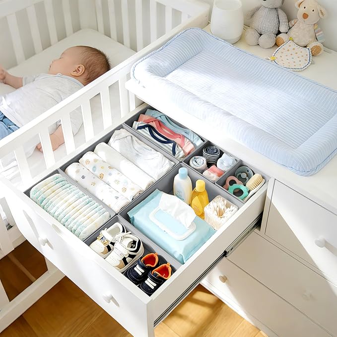 DIMJ Drawer Organizer Clothes, Foldable Closet Organizers and Storage, Fabric - Image 3