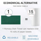 Homaxy 100% Cotton Terry Kitchen Towels, Checkered Designed, Soft and Super - Image 7