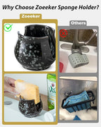 Kitchen Sponge Holder, Ceramic Dish Sponge Holder Kithen Sink Organizer - Image 3