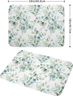 Sage Green Leaves Dish Drying Mats - Image 2