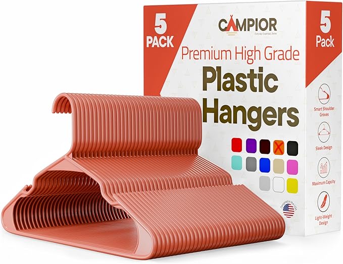 Plastic Clothes Hangers – Heavy Duty Hanger Set, by Campior