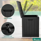 YITAHOME 30 Gallon Deck Box Outdoor Storage Box, Waterproof Resin Package Delivery and Storage Box with Lockable Lid for Patio Furniture Cushions, Pool Accessories, Garden Tools, Black - Image 4