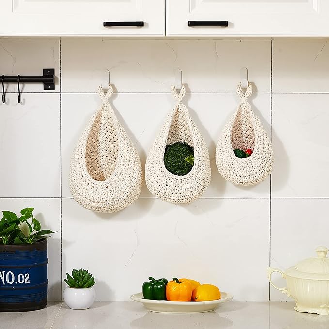 Honeydak Boho Decor Hanging Wall Baskets - Image 5