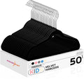 HOUSE DAY 14 Inch Kids Velvet Hangers 50 Pack, Durable Big Kid Hangers by HOUSEDAY