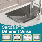 Corner Sink Drying Rack, Heat Resistant Roll Up Mat - Image 5