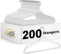 Quality Hangers 200 Pack Non-Velvet Plastic Hangers by QualityHangers