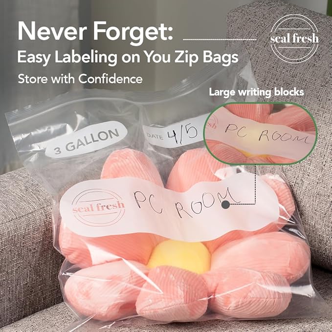 3 Gallon Large Plastic Storage Bags – 16" x 18" – Reusuable XXL Extra Large - Image 6