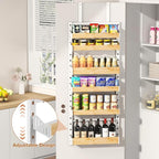 6-Tier Over The Door Pantry Organizer, Heavy-Duty Metal Wall Mount or Hanging - Image 6