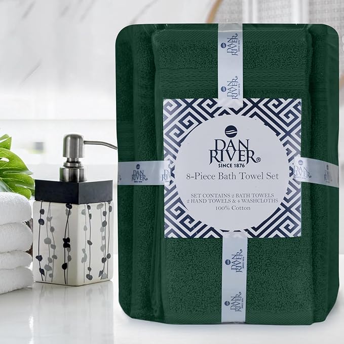 DAN RIVER 8 PC Luxury Bath Towels - Image 8