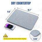 Quick Dry Stone Drying Mat for Kitchen Counter, Water-Absorbent Diatomaceous - Image 4