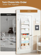 Criusia 2 Pack Over the Door Organizer, Heavy-Duty 6-Shelf Hanging Storage - Image 8