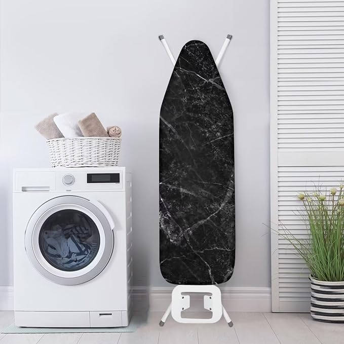 ZDCUSTOM Black Marble Ironing Board Cover and Pad- 52" x 13" Iron Board Cover - Image 3