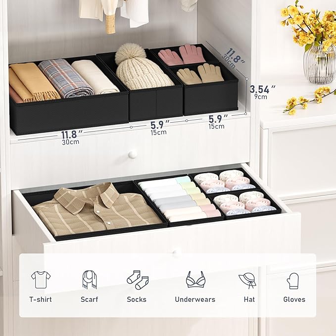 DIMJ Drawer Organizer Clothes- 26 Pack Baby Dresser Organizer - Image 2