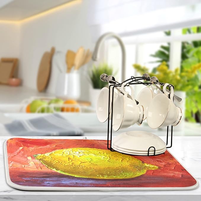 Absorbent Dish Drying Mat for Kitchen Counter - Image 5