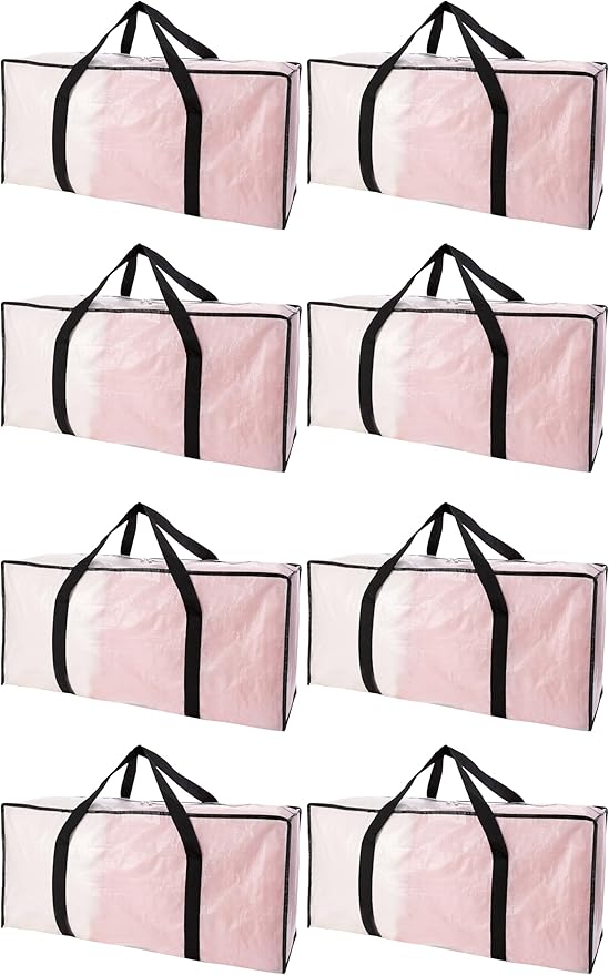 Extra Large Moving Bags with Zippers & Carrying Handles, Heavy-Duty Storage Tote by PANDA+JOYS