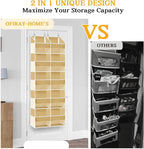 Over the Door Organizer 5 Tiers, Extra Large Behind Door Storage of 10 - Image 4