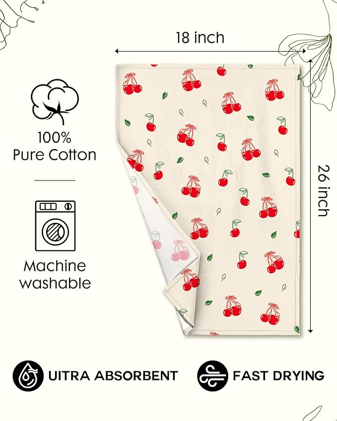 Flour Sack Kitchen Towels Set of 2-18x26 Cotton Dish Towels - Image 5