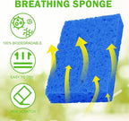 YoleShy 24 Pack Kitchen Sponges Natural Cellulose Compressed Sponges - Image 4