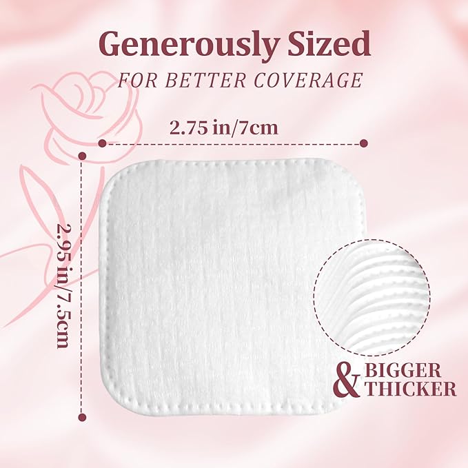 Large Soft Cotton Pads for Face- Lint-Free, Pressed Seam Design, Gentle on - Image 7