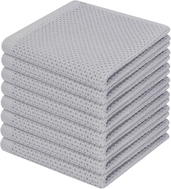 Homaxy 100% Cotton Waffle Weave Kitchen Dish Cloths, Ultra Soft Absorbent Quick by Homaxy