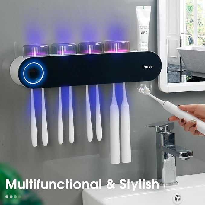 iHave Toothbrush Holders for Bathrooms, UV Toothbrush Sanitizer and Holder - Image 4