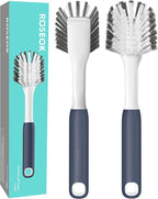 Dish Brush with Built-in Scraper, Kitchen Scrub Brush - Image 9