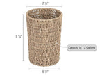 StorageWorks Wicker Waste Basket, Small Trash Can - Image 2