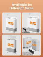 Bathroom Trash Can with Lid, Slim 3.3 Gallon Vacuum adsorption Garbage Bin - Image 8