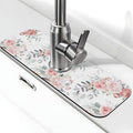 Peony Peonies Pink Flowers Leaves Watercolor Floral Kitchen Sink Splash Guard by Unknown