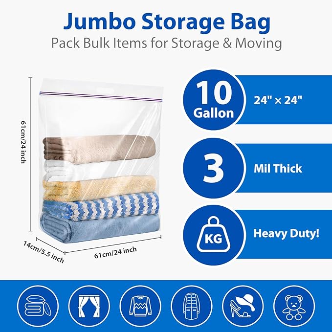 10 Gallon Jumbo Storage Bags - Image 2