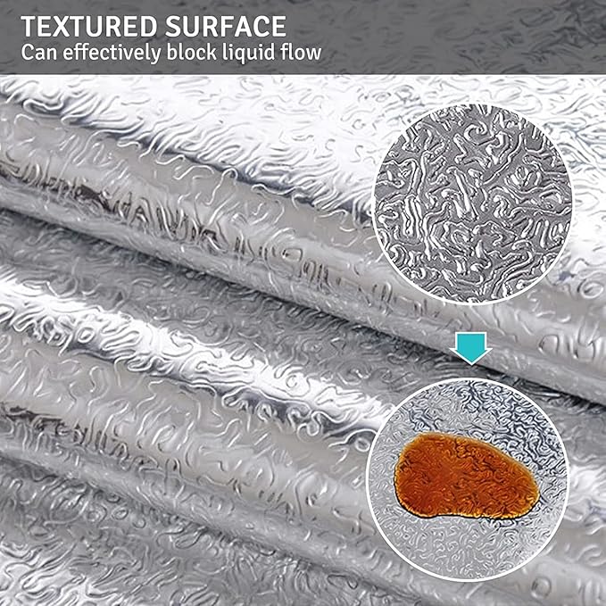 Kitchen Backsplash Wallpaper Peel and Stick Aluminum Foil Contact Paper Self - Image 5