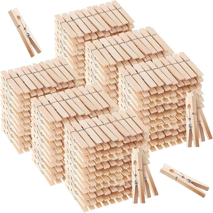 SenseYo 300 Pcs 2.9 Inch Wooden Clothespins Clips by SenseYo