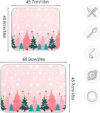 Christmas Tree Pink Dish Drying Mat - Image 3