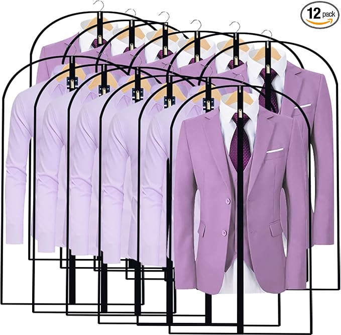 Garment Bags for Hanging Clothes 24'' x 40'' Coat Covers for Closet Foldable by UOUEHRA
